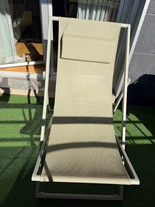 Hamaca jardin plegale Sklum verde oliva con cojin