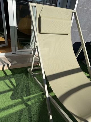 Hamaca jardin plegale Sklum verde oliva con cojin