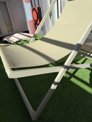 Hamaca jardin plegale Sklum verde oliva con cojin