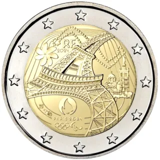 MONEDA CONMEMORATIVA 2€ FRANCIA 2024. OLIMPIADAS