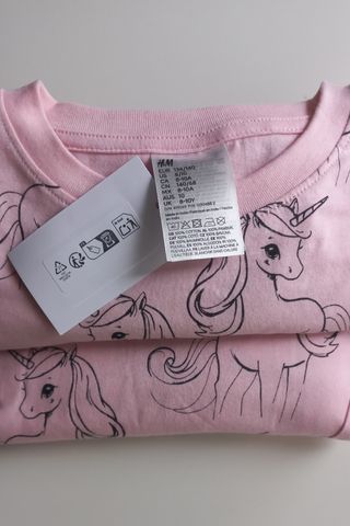 Pijama a estrenar H&M niña unicornios rosa 10-12