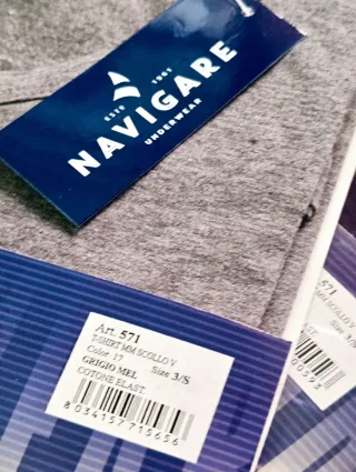 3 Maglie Intime Navigare Uomo Taglia S scollo V