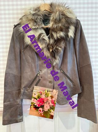 Cazadora Biker Piel Roberto Verino