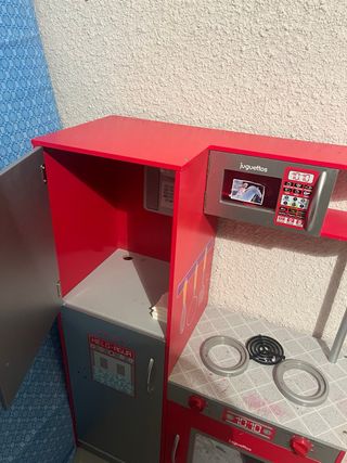 Cocina de madera Juguettos con lavadora