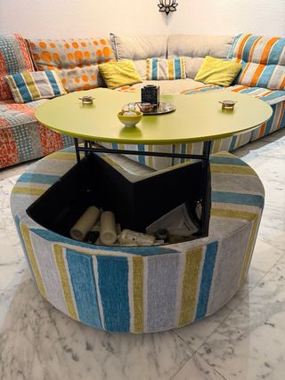 Sofá Modular Multicolor con Mesa Elevable