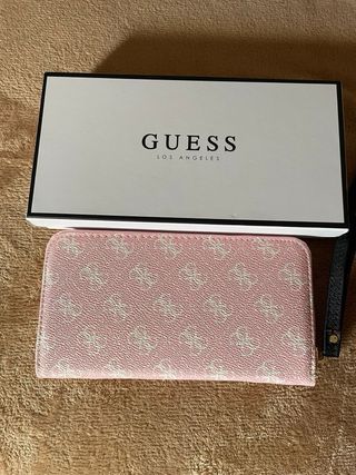 Monedero Guess Rosa y Blanco