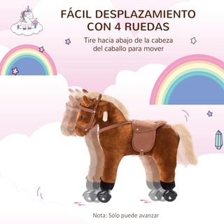 Caballito Infantil +2 Años con Ruedas Marrón
