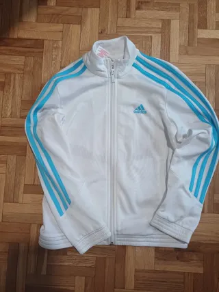 Chaqueta Adidas Blanca y Azul