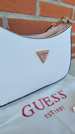 Bolso Guess con monedero blanco beige