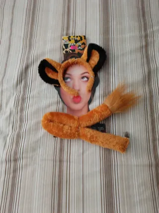 Set disfraz león: orejas y cola