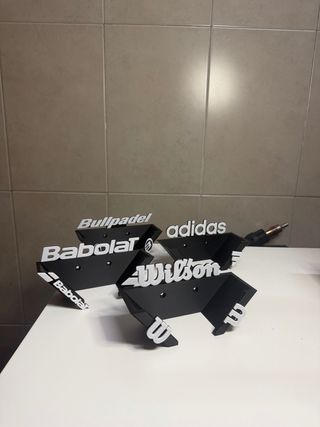 Soportes personalizados para palas de pádel