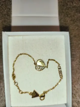 Pulsera Guess Dorada Original con Caja