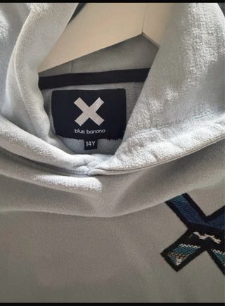 Sudadera azul con logo X BLUE BANANA