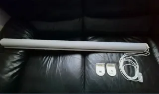 Cortina store enrollable gris