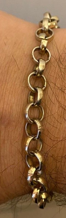 Braccialetto placcato oro a maglie