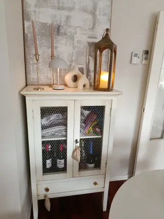 Aparador antiguo rejilla madera tiradores zara hom