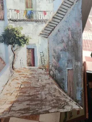 Óleo sobre lienzo Alpujarras antiguo