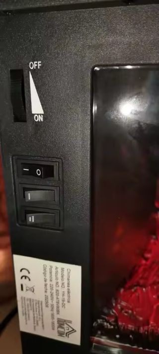 Chimenea eléctrica negra