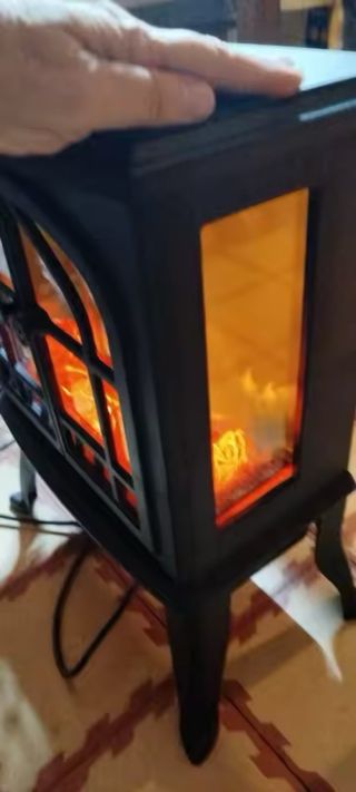 Chimenea eléctrica negra