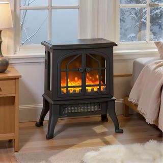 Chimenea eléctrica negra