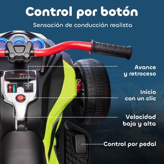 Quad Eléctrico para Niños 12V con 2 Motores Verde