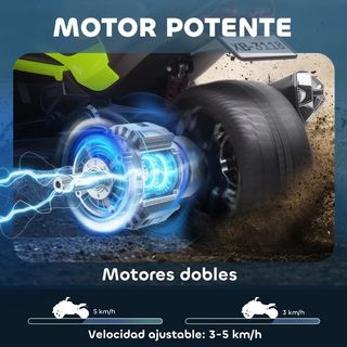 Quad Eléctrico para Niños 12V con 2 Motores Verde