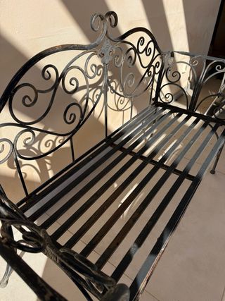 Banco de hierro forjado estilo clásico