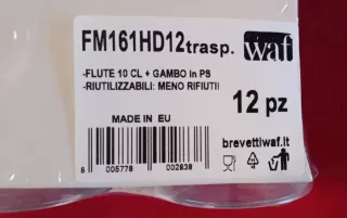 Set 12 bicchieri flute in Plastica