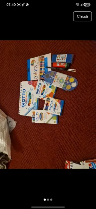 Set materiale scolastico Giotto e colori 2 euro ca