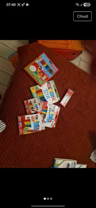 Set materiale scolastico Giotto e colori 2 euro ca