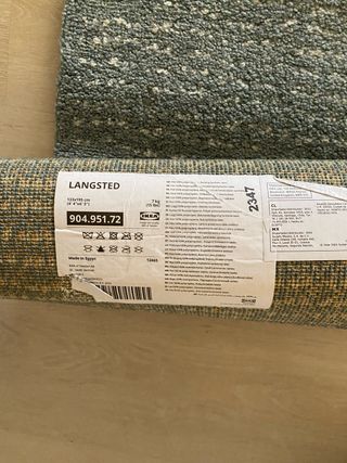 Alfombra IKEA Langsted 133x195cm Azul