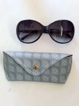 Gafas de sol negras con funda