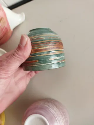 Juego Tetera y Vasos Vintage Multicolor