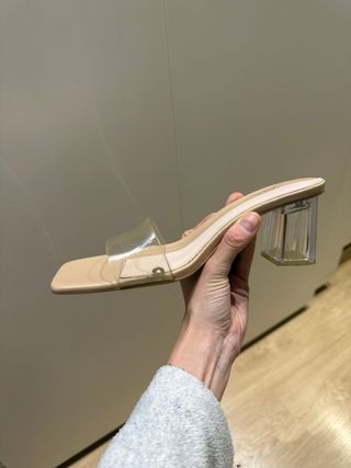 Sandalias Zara Beige Transparentes