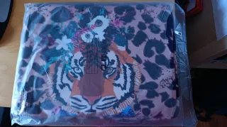 Funda portátil diseño tigre y leopardo