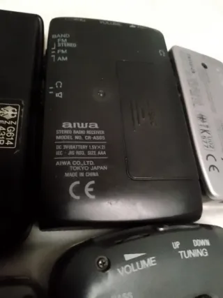 Lote de 6 radios portátiles AIWA (AM/FM, vintage)