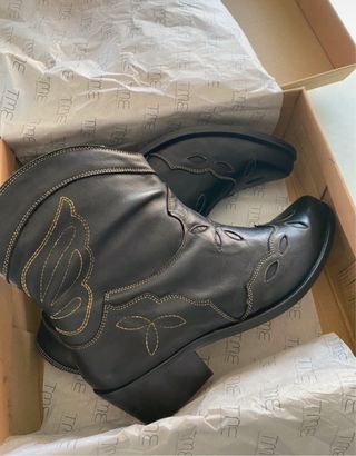 Botines de piel negros Talla 41 sin estrenar