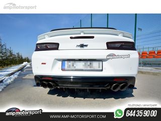 DIFUSOR TRASERO CHEVROLET CAMARO 6 2016-2018 NEGRO MATE