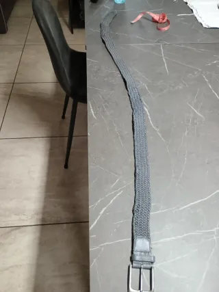 Cintura intrecciata grigia