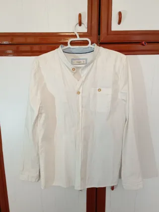 Camisa Mango Blanca Manga Larga