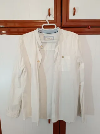 Camisa Mango Blanca Manga Larga