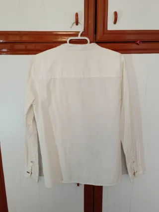 Camisa Mango Blanca Manga Larga