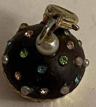 Ciondolo cupcake con perla e strass