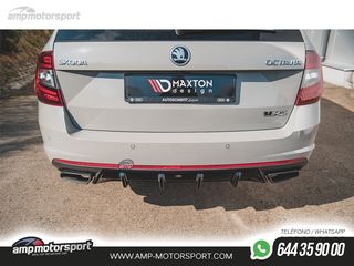 DIFUSOR TRASERO SKODA OCTAVIA MK3 RS 2013-2019 NEGRO MATE