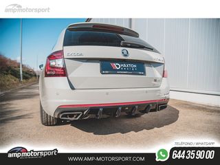 DIFUSOR TRASERO SKODA OCTAVIA MK3 RS 2013-2019 NEGRO MATE