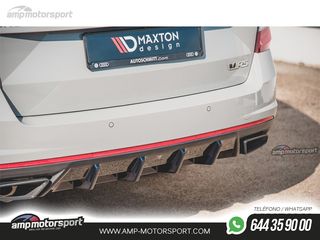 DIFUSOR TRASERO SKODA OCTAVIA MK3 RS 2013-2019 NEGRO MATE