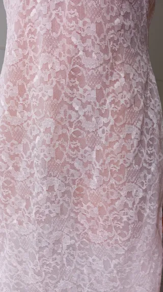 Combinación vintage rosa encaje