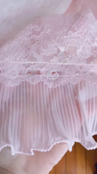 Combinación vintage rosa encaje