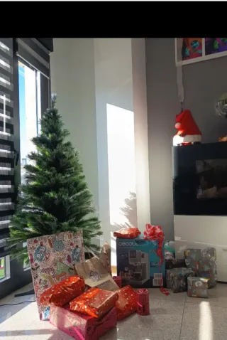 Árbol de Navidad fibra de óptica Multicolor