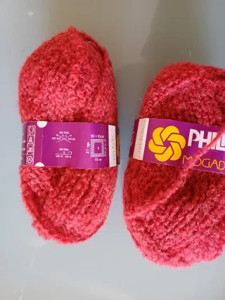 15 gomitoli lana Phildar Mogador 147 rossa